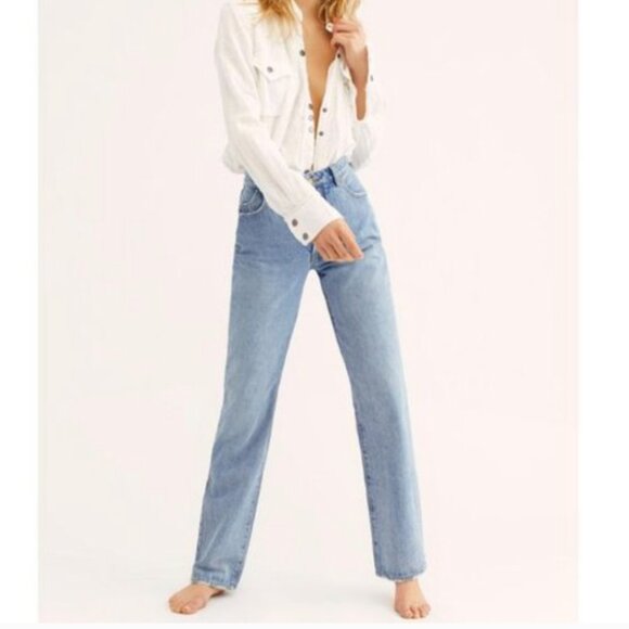 ROLLA'S Classic Straight 90s Blue Jean High Rise Regular Fit Size 26 - Picture 1 of 8